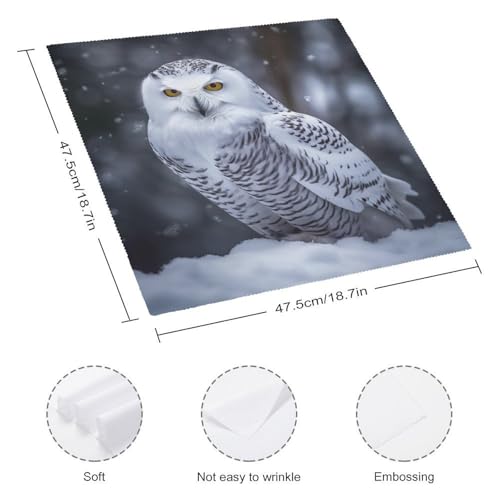 Servilletas de Tela Arctic Owl Reutilizables 4 PCS miniatura 2
