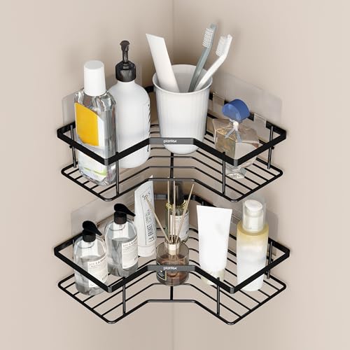 Plantex Corner Shelf for Bathroom/GI Steel Adhesive Bathroom Corn...