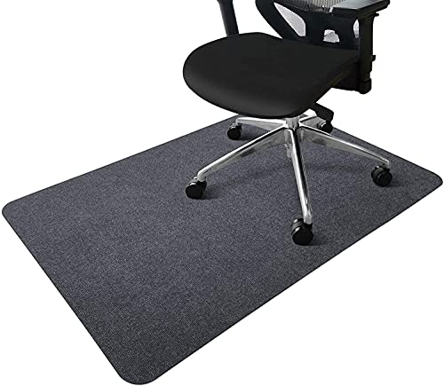 Jabykare 140 * 160cm Large Size Office Chair Mat Carpet for Hard Floor, Computer Desk and Gaming Rolling Chair Protector (Grey)