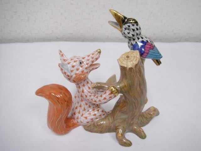 【希少】ヘレンド・フィギュリン 『キツネとカラス』 Amazon.co.jp: ヘレンド フィギュリン 『キツネとカラス