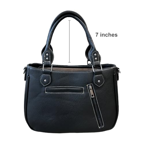 Image of Faith Love Hope Purse and Wallet Set - Angel Wings Cross Bag for Women - Black