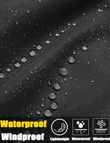 COOFANDY Men's Rain Jacket Waterproof Lightweight Packable Raincoat Pullover Windbreaker With Hood For Hiking Running2