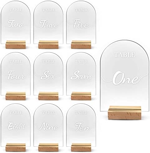 5×7 Inch Frosted Arch Acrylic Sign With Clear Stand-10 Pack Blank Frosted Arched Acrylic Table