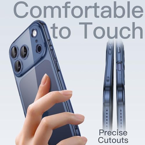 Image of JETech Slim Case for iPhone 17 Pro Max 6.9-Inch with Camera Lens Full Protection, Ultra-Thin Lightweight Clear Minimalist Protective Phone Cover (Deep Blue)