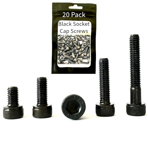 M5 x 16mm, Black Socket Cap, Hex Allen Key Screw Bolts, High Tensile Grade 12.9, DIN 912