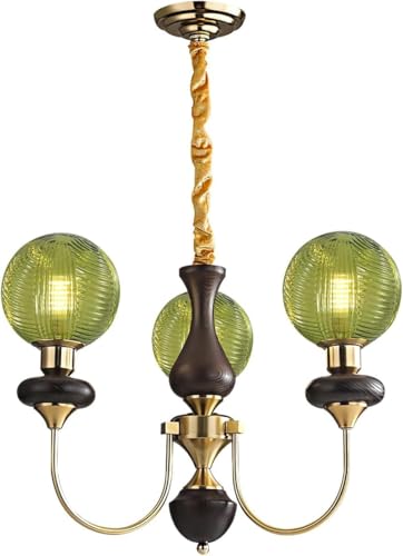 Lámpara globo cocina para iluminar techos altos con tres luces 5