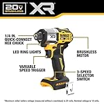 DEWALT 20V MAX XR Impact Driver, Brushless, 1/4", 3-Speed, Bare Tool Only (DCF845B) - Image 2