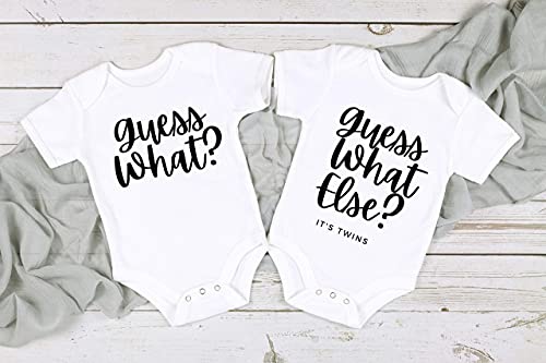 Guess What Twin Babies Pregnancy Announcement (Set of 2)2