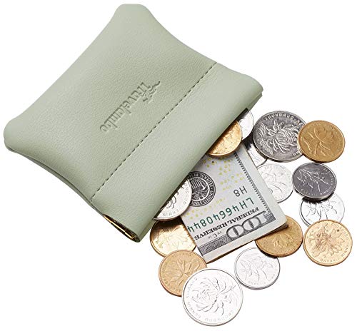 Image of Travelambo Leather Squeeze Coin Purse Pouch Change Holder for Men & Women