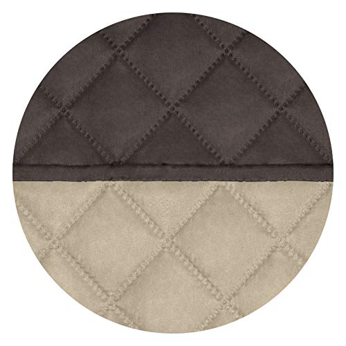 Image of PureFit Reversible Quilted Oversized Recliner Sofa Cover, Water Resistant Furniture Protector, Washable Couch Cover with Elastic Straps for Kids, Dogs, Pets (Large, Chocolate /Beige)