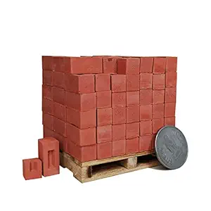 Multi Directions Real Tiny Red Bricks(3)_1/10 Scale_126 Pack Mini Bricks (Round Design)