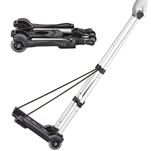 Hivexagon Folding Luggage Cart, Heavy Duty Travel Trolley 40Kg/88Lbs Load Capacity Lightweight & Durable For Luggage, Personal,Travel, Moving And Office Use #TOP1