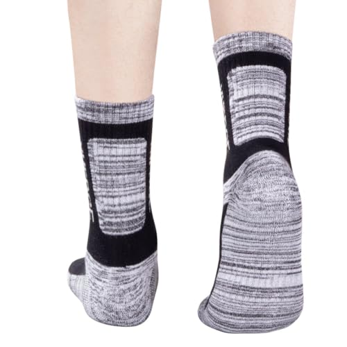 Men's Performance Cotton Moisture Wick Sports Hiking Workout Training Athletic Cushion Crew Socks For Men Size 6-133