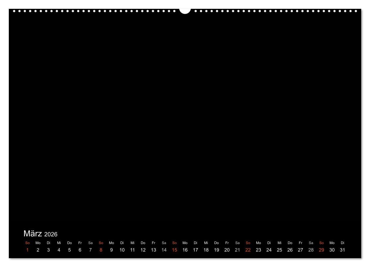 Bastelkalender - Schwarz (Wandkalender 2026 DIN A2 quer), CALVENDO Monatskalender: Kalender zum selber gestalten (CALVENDO Hobbys)