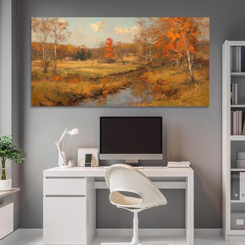 Decoración de pared con paisajes vintage, láminas en lienzo rústicas de 30x60cm para salón 3