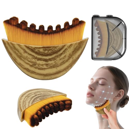 Brosse Drainage Lymphatique, 1 Pièces Brosse Contour du Visage, Lymphatique pour le Visage, Ajustement précis de la peau, Brosse Sèche avec boîte de Rangement