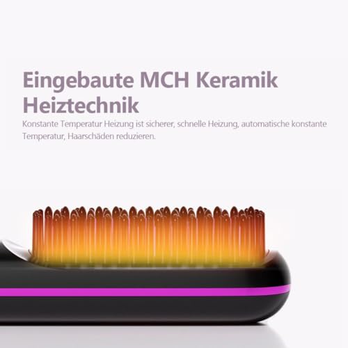 clinora-Die-ERSTE-intelligente-Syling-Buerste-fuer-kurzes-HaarKabellose-Glaettbuerste-mit-LED-Anzeige-3-Temperaturstufen-tragbare-wiederaufladbare-Buerste-Fuer-Glaetten-und-Locken - Sparfuchs24.io - Preisvergleich & Top Angebote Online