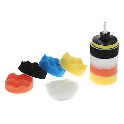 Baugger Almohadilla De Pulido - 11Pcs a Estrenar 3 &Quot;80 Milímetros del Coche Que Pulimenta Las Almohadillas Encerando la Espuma Que Lustra El Cojín del Cojín de Respaldo de la Almohadilla + 1 Cojí