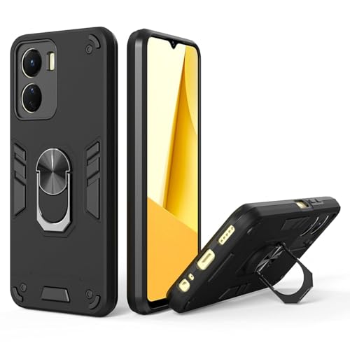 Image of NDCOM for Vivo T2x 5G Mobile Cover, Vivo Y16 Back Cover, Vivo Y56 5G Mobile Back Cover Ring Holder Case