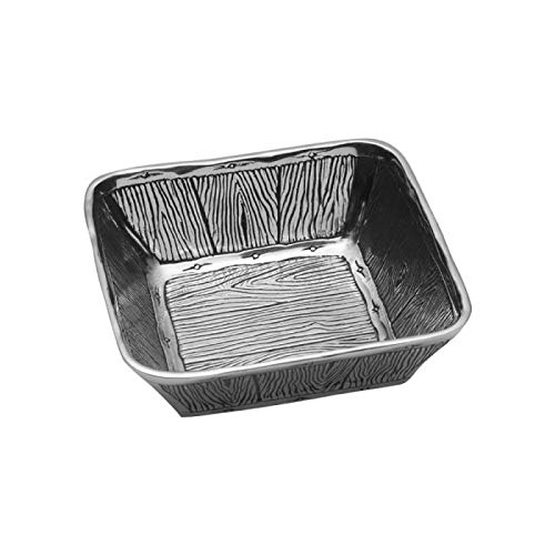 Wilton Armetale 5203834 Wildholz Kleine quadratische Schüssel, Aluminium, Silber Cover