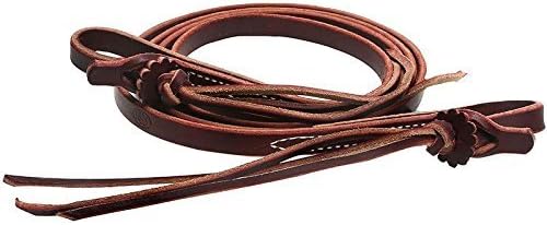 NRS Tack 5/8in x 7ft 9in Rattlesnake Series Latigo Roping Reins