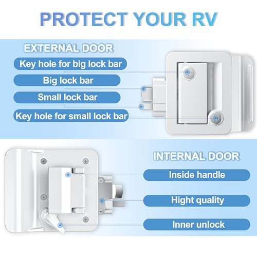 Michic NOL-W All Metal Camper Door Lock,Rv Door Lock Replacement thumb #4