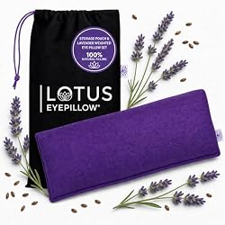 Purple square eye pillow with case.