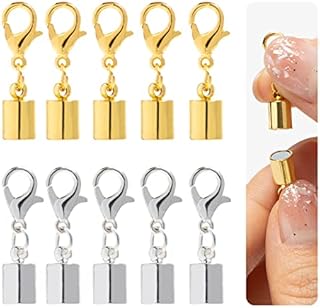 PAFUWEI 12 Piece Magnetic Lobster Clasp, Jewelry Extender Chain Extender, Necklace Separator Connectors for Bracelet Jewelry Crafts(Gold and Silver)