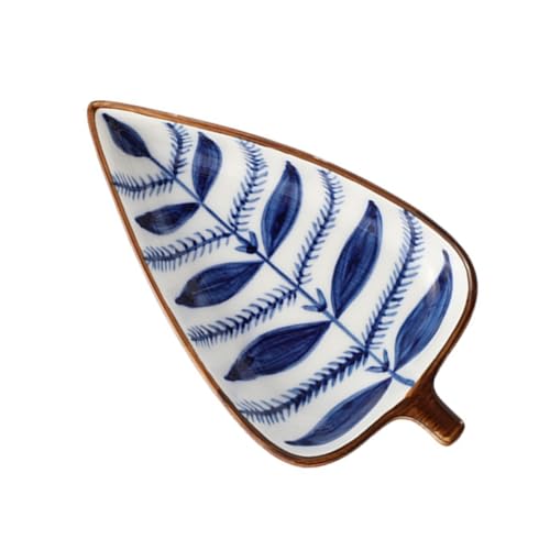 SOLUSTRE Creative Japanese Snack Dish Plate Leaf Shaped Appetizer Serving Platter Food Serving Dish for Restaurants and Homes Decorative Tableware for Parties