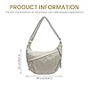 Halbmond Tasche Damen, Baumwollcord Crossbody mit Verstellbarer Schultergurt, Casual Half Moon Bag, Einfarbige Tragbare Moon Bag für Arbeit, Alltag (A) #1