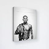 Israael Adesannya 18"x24" Set of 1 Canvas Wall Art Decor by BCB Print | HD Printed & Wooden Framed Wall Art | Modern Wall Decor for Bedroom, Living Room, Office, Kids Room | Made in USA