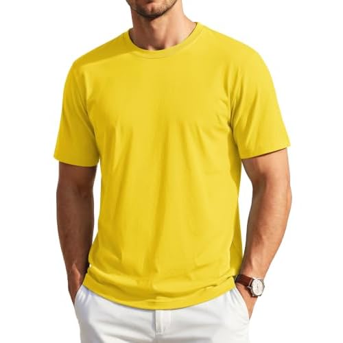 TACVASEN Men's T-Shirts UPF 80+ Short Sleeve Crew Neck Soft Lightweight Moisture Wicking Summer Casual Basic Plain Tee