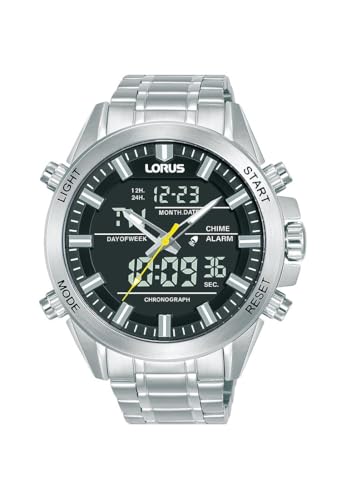 Lorus Orologio da uomo quarzo con cassa in acciaio inox