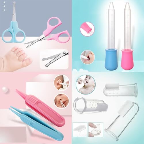 Kit Higiene Bebe - Estojo Cuidado Bebe com 13 em 1 - Bolsa Bebe Organizada e Completa com Tesoura, P