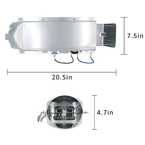 DC97-14486A Dryer Heating Element Heater Duct Assembly for Samsung Dryer Includes Heating Element, Housing Duct, High Limit Thermostat, and Thermal Fuse Dryer Repair Kit Replacement DC97 14486A