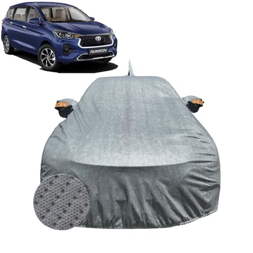 Image of Car Cover for Toyota Rumion (2023-2026) | 100% Waterproof Cover with Antenna & Reflective Mirror Pockets | Dustproof, Scratchproof, Heatproof Rumion Car Cover |Soft Cotton Lining| Grey