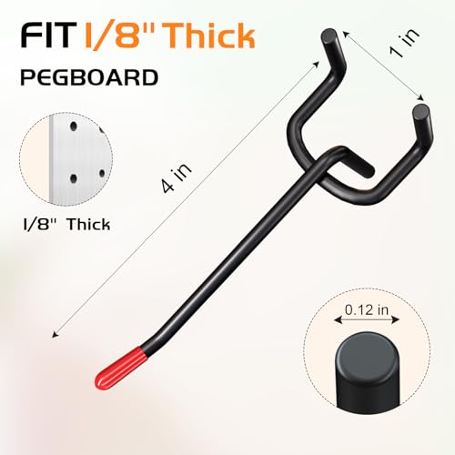 Crochets pour panneau perforé 10,2 cm indispensables pour ranger le garage