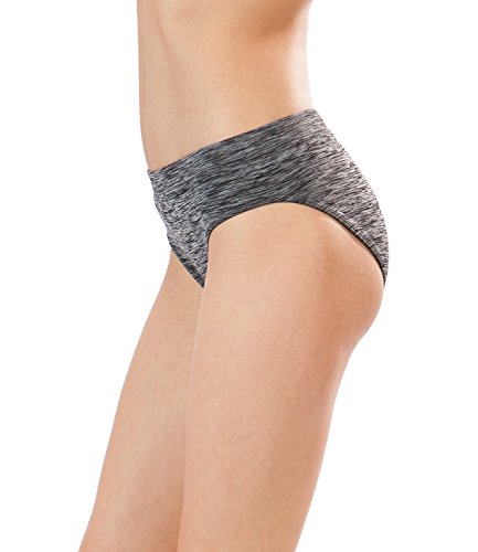 Balanced Tech Women's 3 Pack Classic Seamless Hipster Brief Bikini Panties - Black/Royal Blue/Blackberry - Medium #TOP3