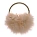 ZLYC Women Luxurious Elegant Fox Fur Adjustable Earmuffs Earwarmer with PU Headband