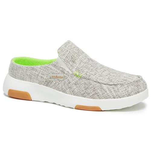 Women's Orthopedic Slip-On Loafers Slippers Shoes for Plantar Fasciitis, Heel and Foot Pain Relief Clogs, Mules for Shopping Grey Lime Size 9