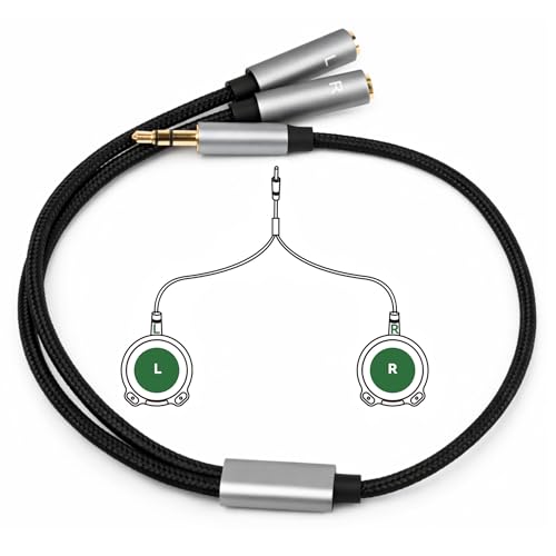 Cable divisor estéreo 3.5mm, 1 macho a 2 hembras miniatura 2