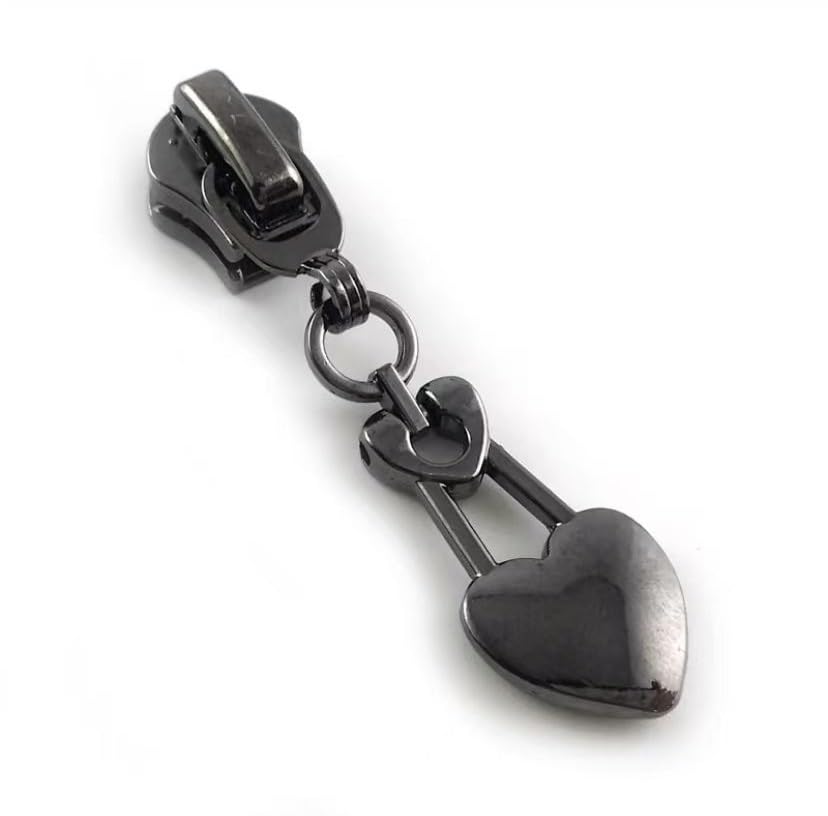 Tirador de cremallera Tirador de cremallera, fijador de cremallera, 10/20 piezas 3# Deslizadores de cremallera de metal for cremalleras de nailon Kit de reparación de cremalleras Cabezales de cremalle