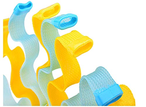 DrunkenCalf 24 Pieces No Heat Wave Hair Curlers Styling Kit Spiral Hair Curlers Hair Curlers Spiral Curls with 2 Pieces Styling Hooks for Most Kinds of Hairstyles (30cm/11.8inches,2 colors)