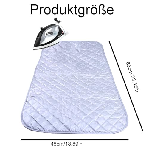 Bügelmatte 48 X 85cm,BüGeldecke,BüGelunterlage für Tisch, BüGelunterlage, Faltbares BüGelbrett,Bügelkissen Tragbares,Bügeldecke Home, Tischbügelbrett, Tisch Bügelbrett für Tisch Hitzebständig