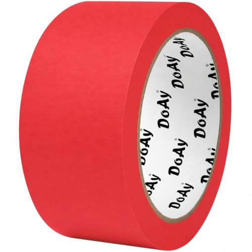 Image of Red Painters Tape - Masking Tape 2 Inch Wide (1.88 inch x 90FT) - Multi-Surface, Smart Adhesion, Indoor & Outdoor - 1 Roll Paint Tape for DIY, Labeling, Art, Car (#3910)
