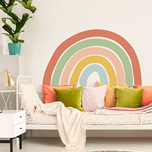 Rainbow Wall Sticker Stickers Easy Peel And Stick Wall Nursery Bedroom Wall Decor,Window Decal For Kids Bedrooms, Nursery, Baby Room, Play Room, Kids Room, Removable Vinyl Stickers (D) #TOP29