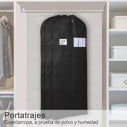 Miniatura 2 de 3 Piezas Negro Bolsas Ropa Almacenaje Fundas De Ropa Para Colgar 160x60cm De Ropa A Prueba De Polvo Bolsa De Ropa Protector Para Trajes Chaquetas Y Vestido,Bomei Pack