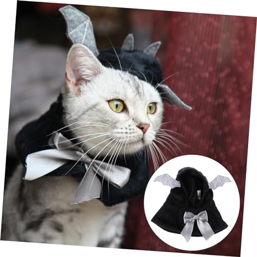 Capa para perro con capucha alas de murciélago para Navidad miniatura 3