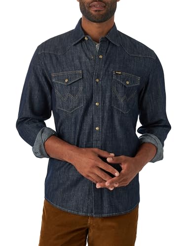 Foto de Wrangler Camisa icónica de mezclilla de ajuste regular para hombre (imagen 2)