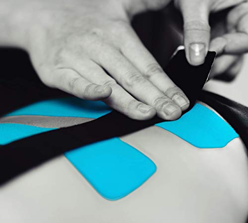Kinesiology Tape Extra Wide 4" X 16.4' Roll - Designed To Support Athletic Performance, Reduce Muscle Pain. Easy To Use/Apply, Stays On For Several Days – Latex-Free, Waterproof (Black) #TOP3